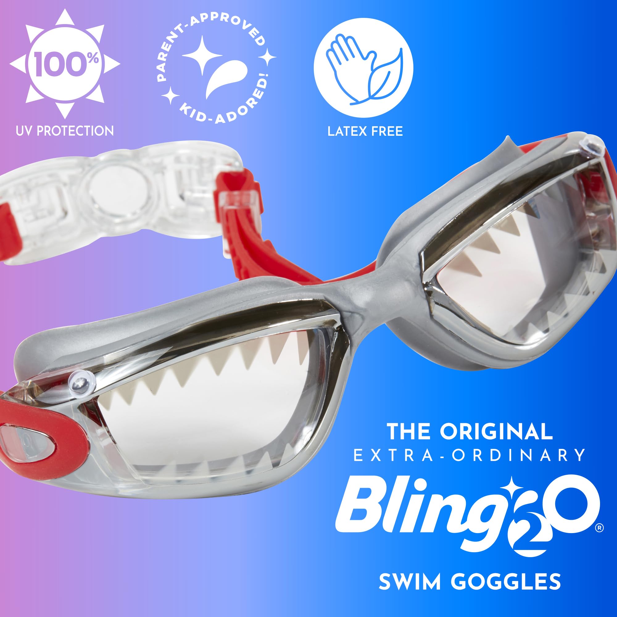 Bling2o - Gogle pływackie dla chłopców (szare)