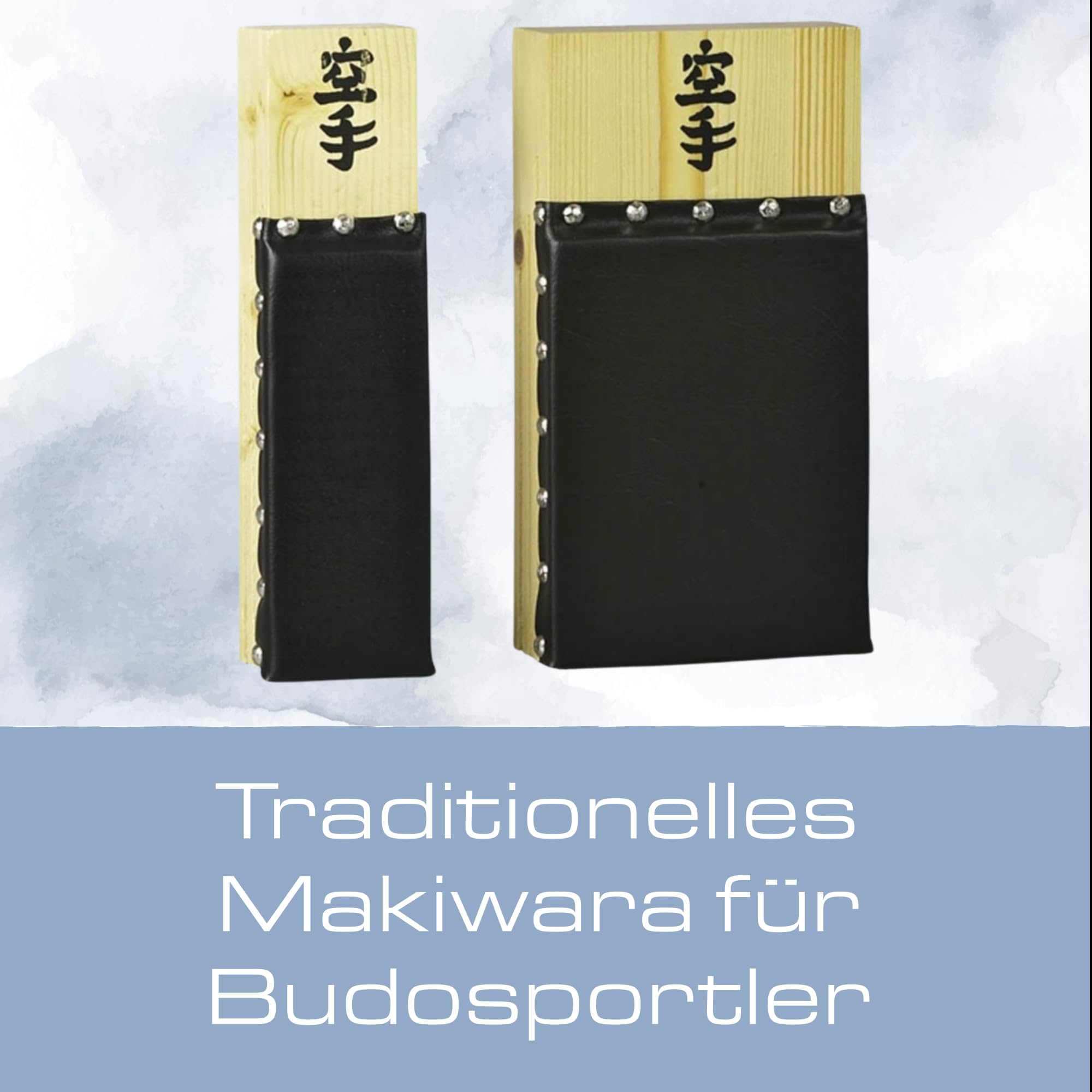 Ju-Sports Makiwara Kunstleder Schlagpolster Kampfsport 1 STK I Traditionelles Trainingsgerät im Budosport I Aus Holz I Für die Wand