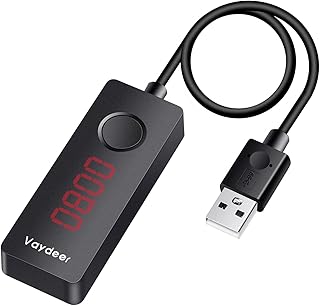 VAYDEER Mouse Jiggler USB Device, Mouse Mover Undetectable with 3 Track Modes Mouse Wiggler Shaker, Driver-Free with ON/Off Switch and Memory Function, Keep Mouse Moving for Laptop, Plug-and-Play
