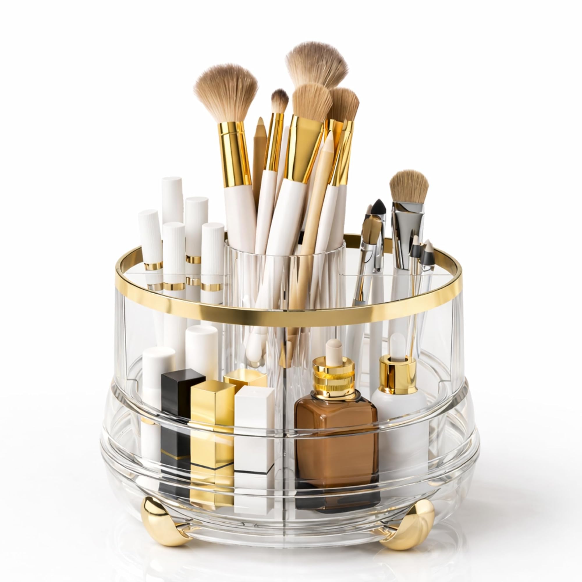 Luxury 360° Rotating Makeup Brush Holder