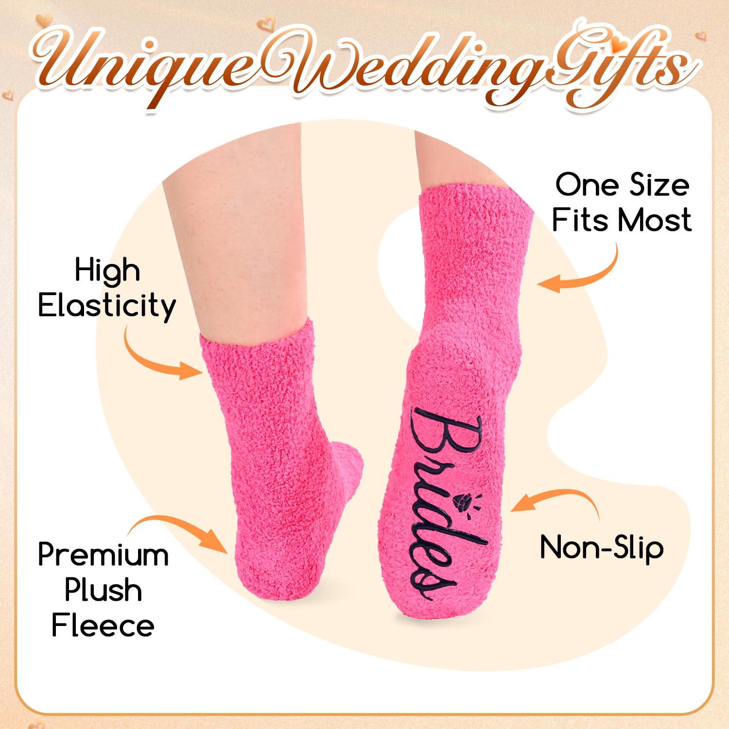 HAPPYPOP Wedding Socks Gifts - Bride, Bridesmaid, Mother of Groom & Bride
