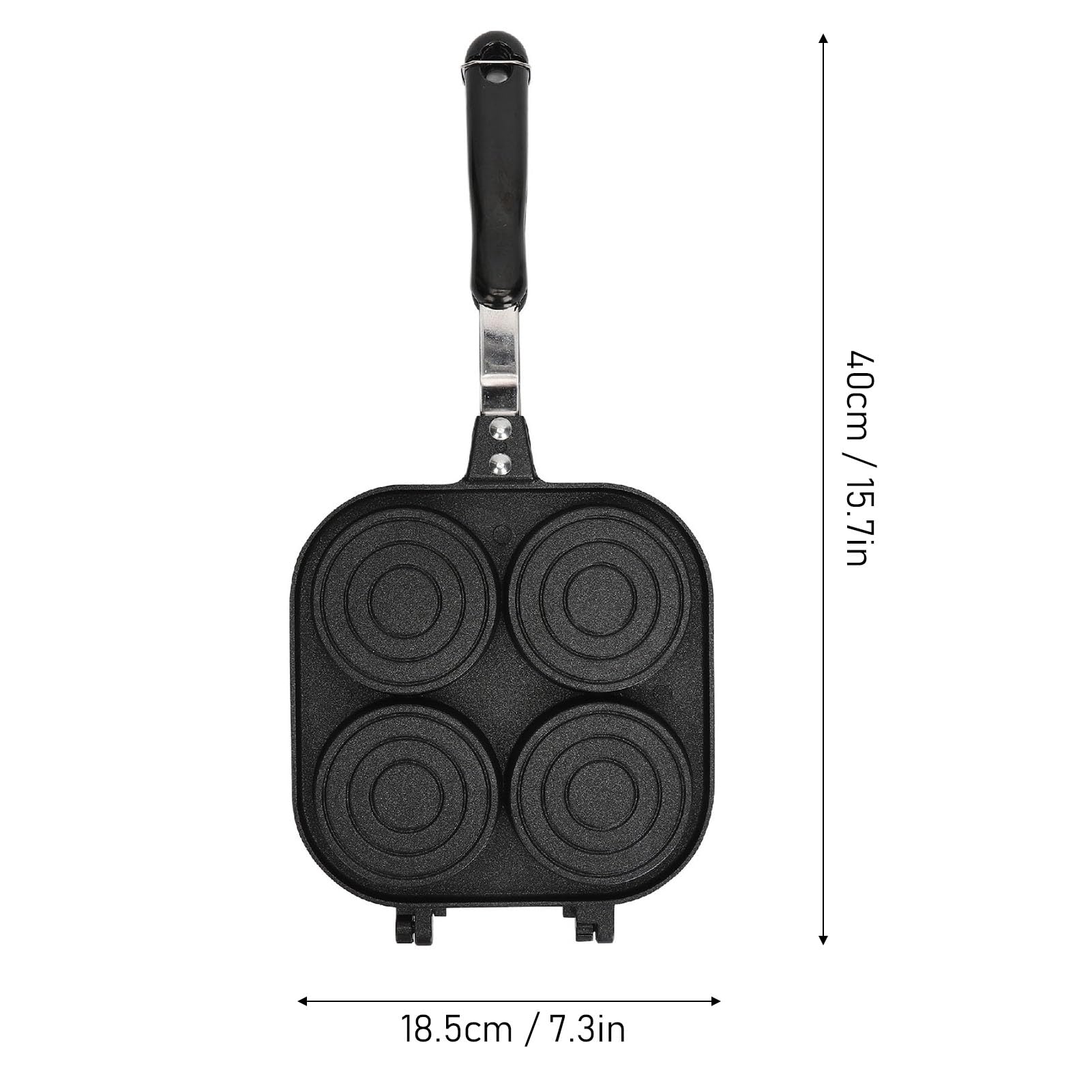 Teglia per Pancake a Doppia Faccia a Cottura Rapida, Padella Multifunzionale per Waffle e Pancake, Rivestimento Antiaderente, Piano Cottura Ideale, Design Portatile per Fornelli,