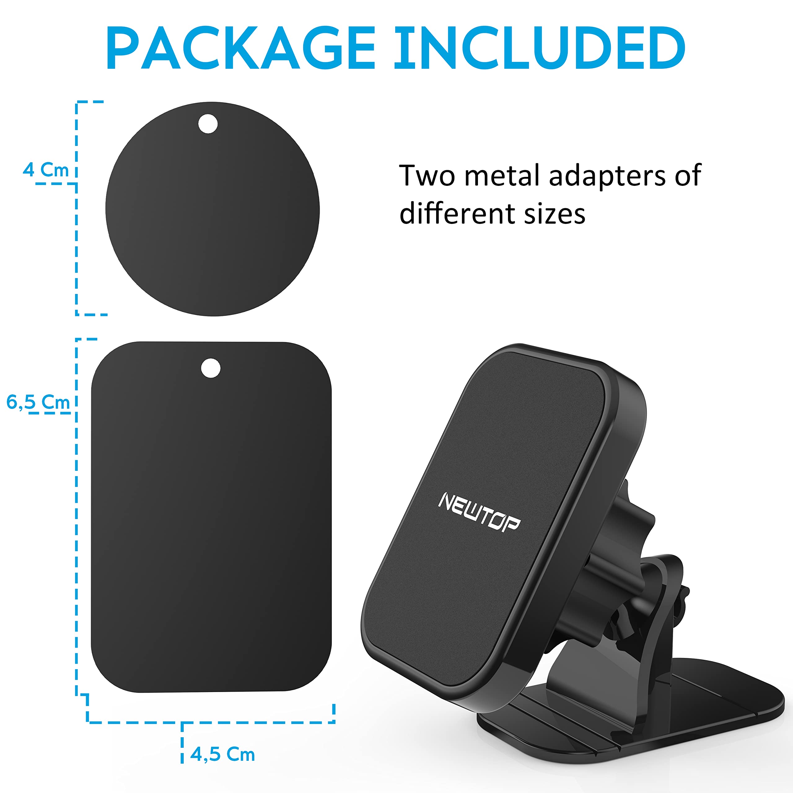 Supporto Magnetico Universale Per Auto A 360&deg;, Per Cruscotto, Cellulare
