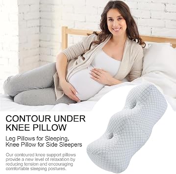 Elevated Pillows for Legs Ankle Foot Elevation Contoured Memory Foam Wedge | Hill Shape Memory Foam Leg Pillows for Sleeping Ankle Lift, Post-Recovery, Rest, Reading, TV Watching, Relaxation, Bed