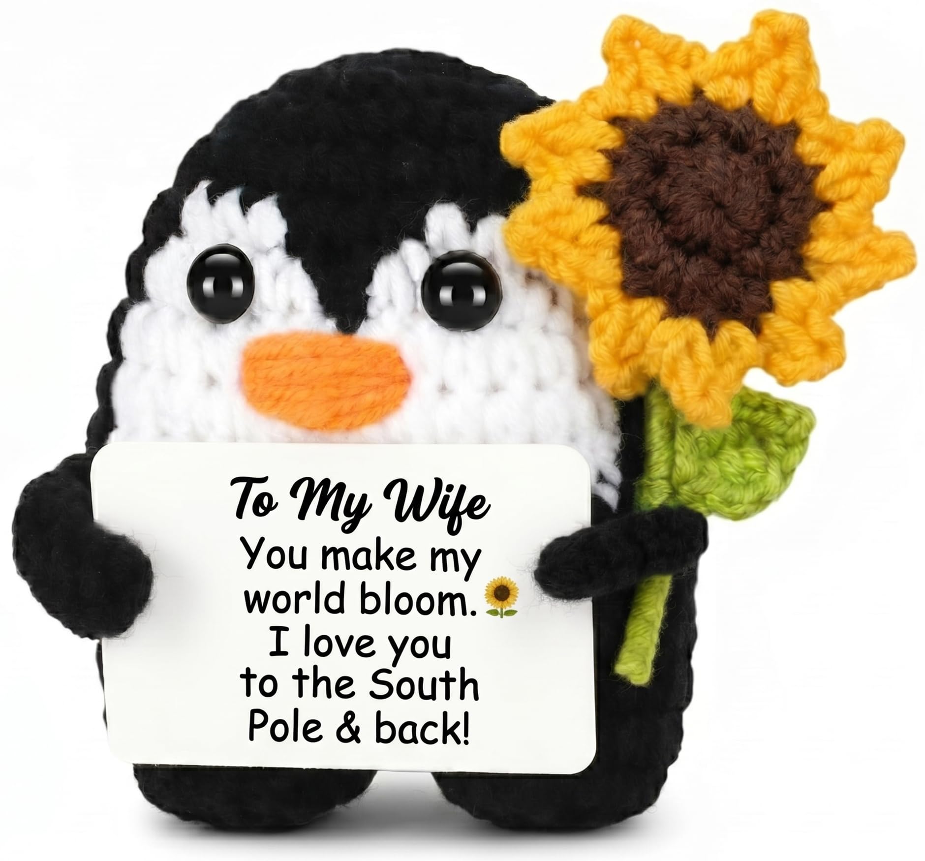 LYBHFCFC Handmade Crochet Sunflower Penguin for Wife โ image 1