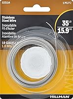Vista 2 de The Hillman Group 123114 - Alambre de acero inoxidable calibre 19 de 30 pies, paquete de 1 unidad