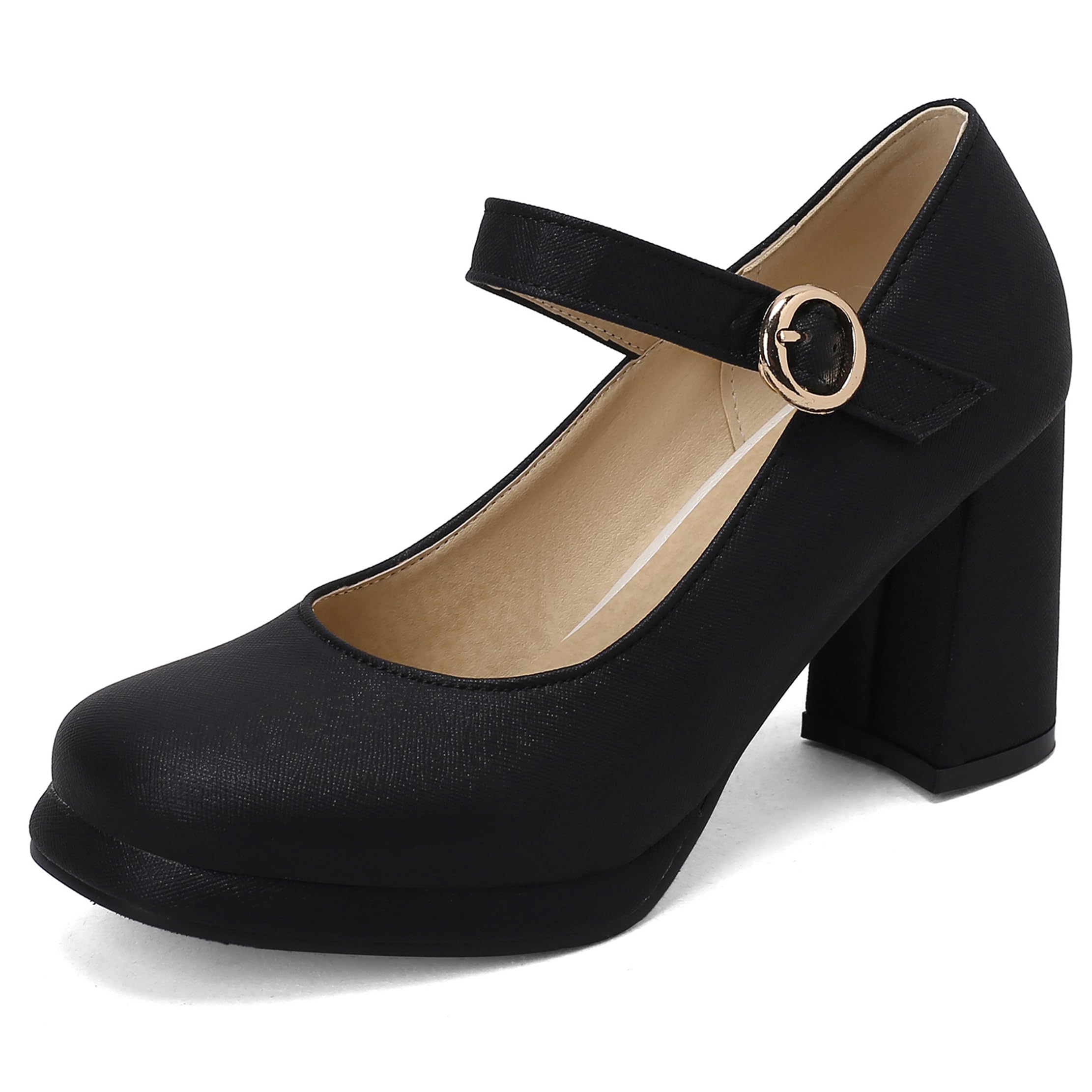 Briller Mary Jane Femme Plateforme Chunky Chaussures