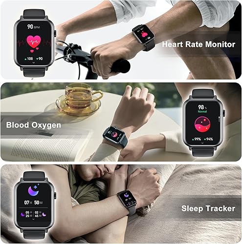 Miniatura 4 de Reloj inteligente para hombres y mujeres, con pantalla HD de 1.96 pulgadas, para responderhacer llamadas, más de 100 modos deportivos, IP68,