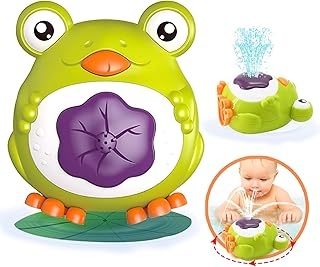 ZHENDUO Baby Bath Toys, Light Up Bath Toys, Sprinkler Bathtub Toys for Toddlers Infant Kids Boys, Automatic Spray Water Bath Toy, Pool Bathroom Baby Toy (Green)
