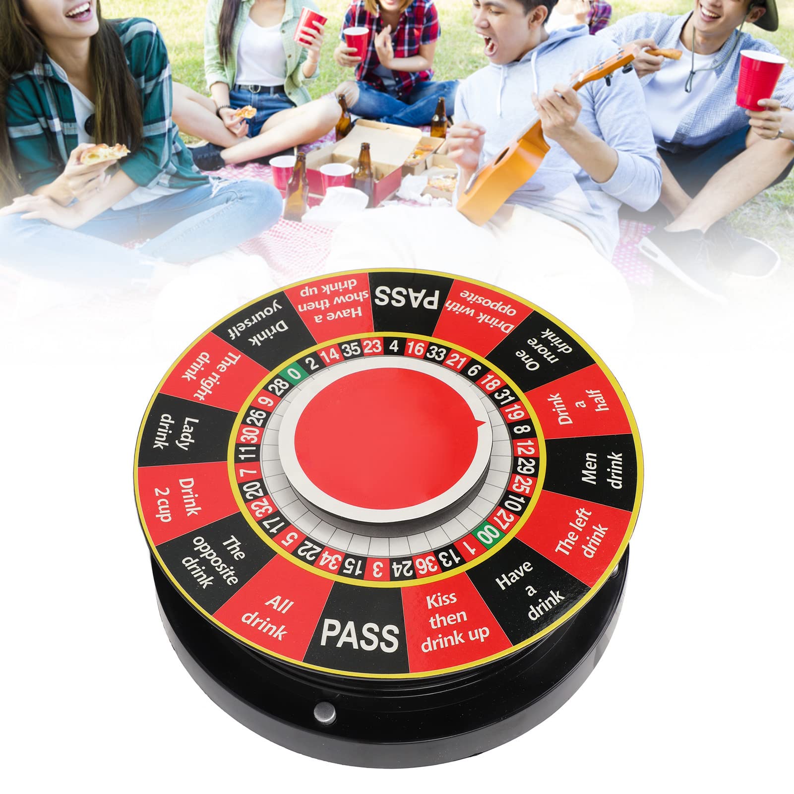 Leapiture Prize Wheel Roulette Wheels Spinning Prize Wheel Electric Roulette Game Wheel for Bar Parties