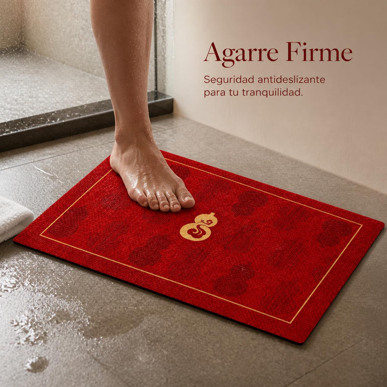 Tappeto da Bagno Antiscivolo, Zucca propizia, 80x120cm | Gommatura posteriore, Tappeto asciugatura rapida, Per bagni moderni, Per proprietari casa