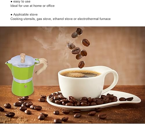 Miniatura 8 de Cafetera Moka Pot 4 tazas Moka Pot Estufa Cafetera Espresso Maker Moka Pot Cafetera Cubana para Cappuccino Latte Moka Cafetera