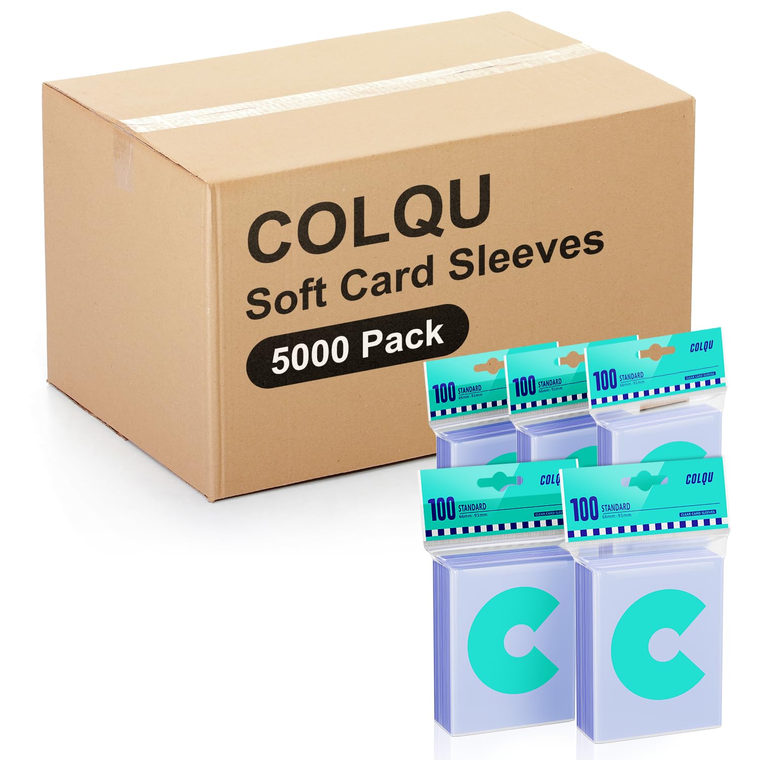 5000ct Card Sleeves for Trading Cards, Clear Penny Sleeves, Baseball Card Sleeve, Soft Sports Card Sleeve, Plastic Card Protector Fit for MTG Game Card Standard Cards