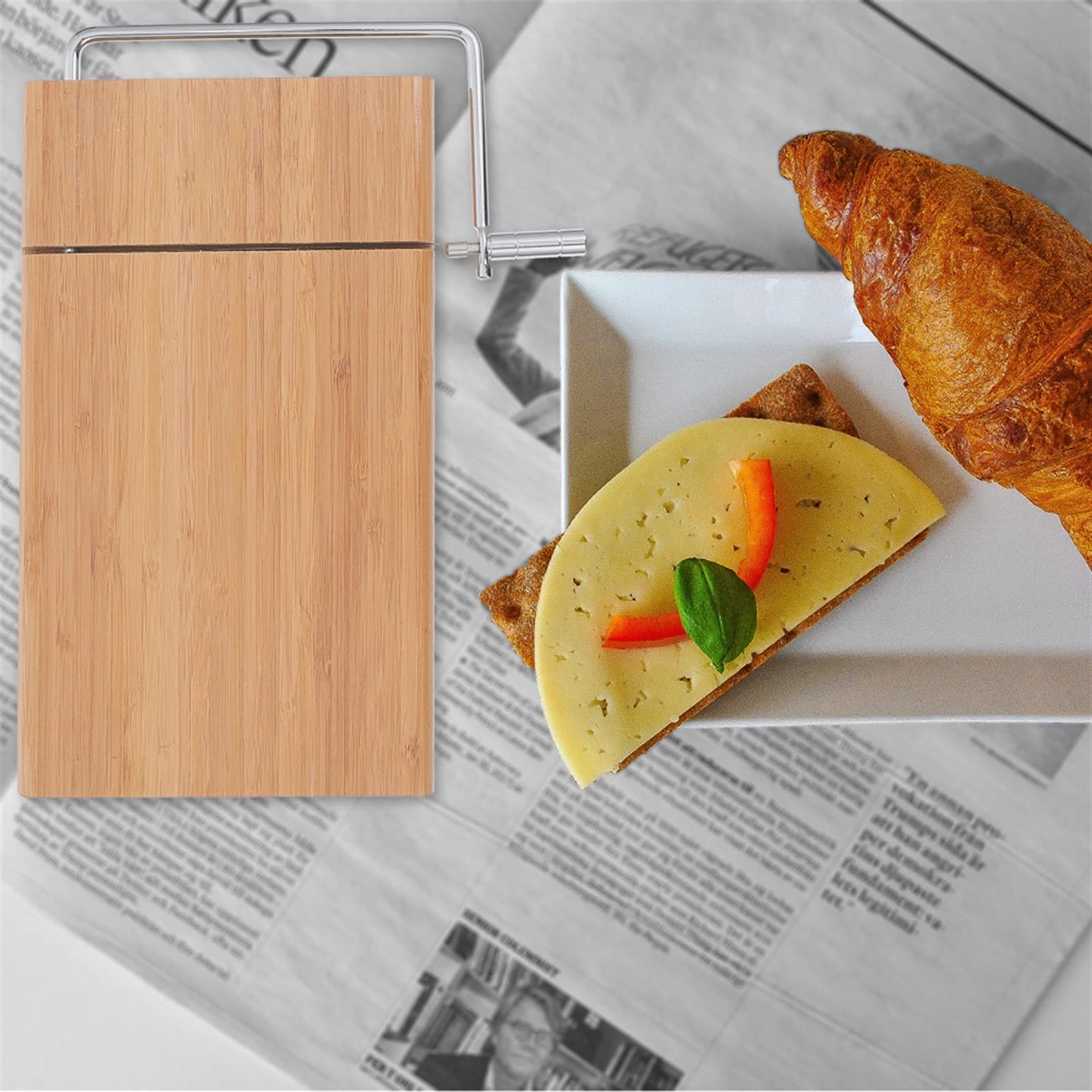 Käseschneider Käseschneider Bambuskäse Slicer tragbarer Butterschneider DIY. Schneidwerkzeug Küche Gadget Perfekt für die Küche Kochen 1 stücke Käsehobel
