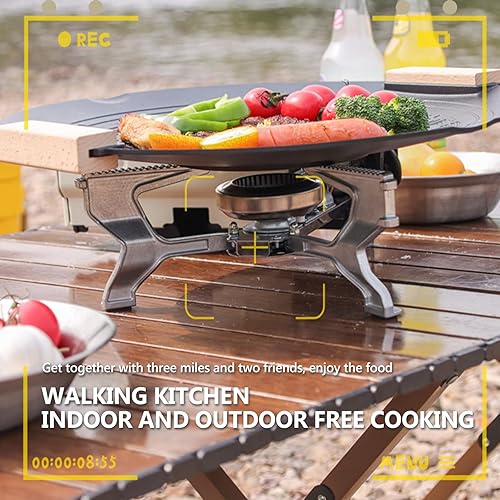 Miniatura 3 de Estufa de casete de 2600 W, fuego ajustable de varias etapas, tanque de gas portátil de butano con paquete de almacenamiento, fácil de transportar