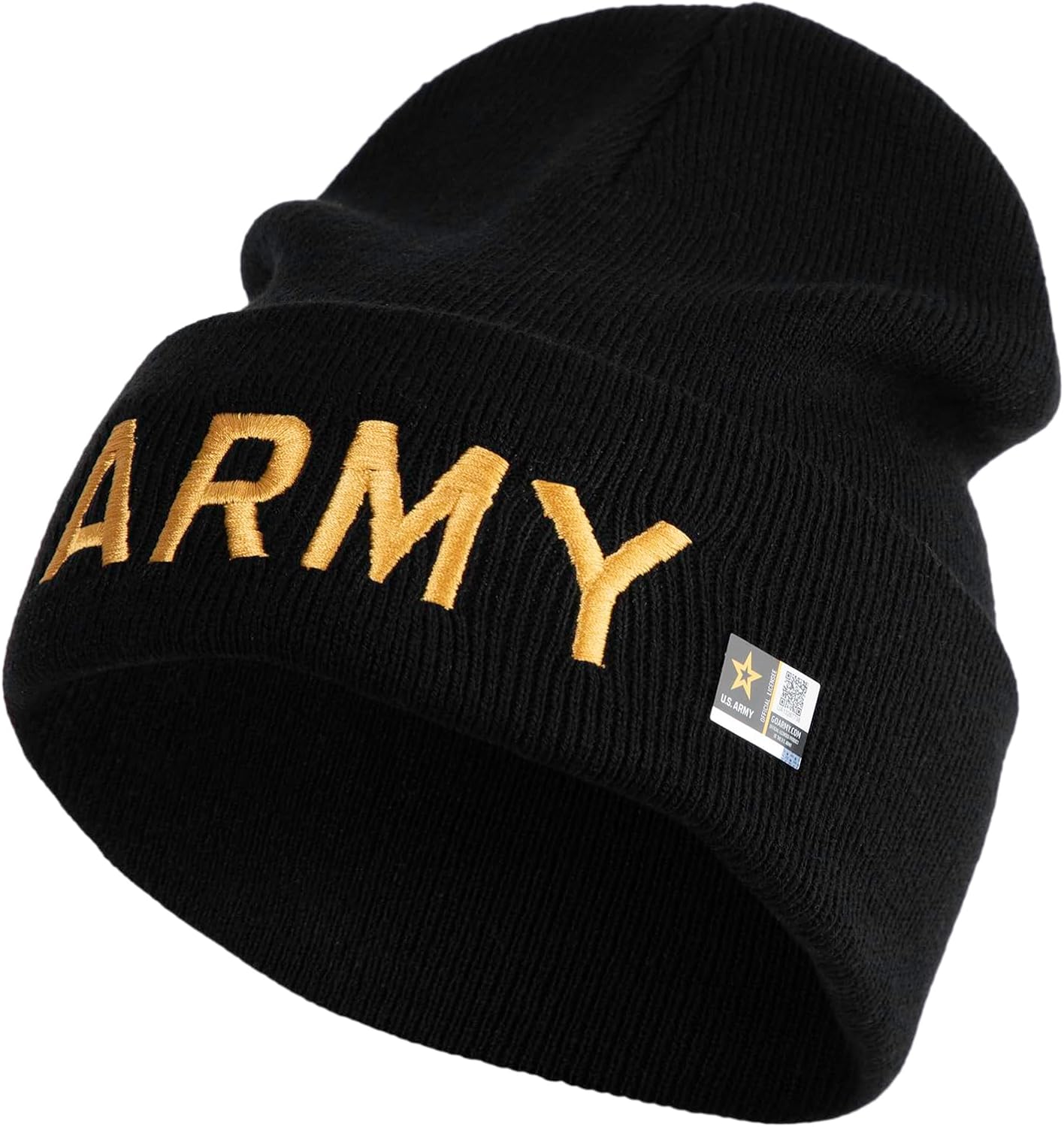 e4Hats.com Wording of US Army Embroidered 12 Inch Long Knitted Beanie