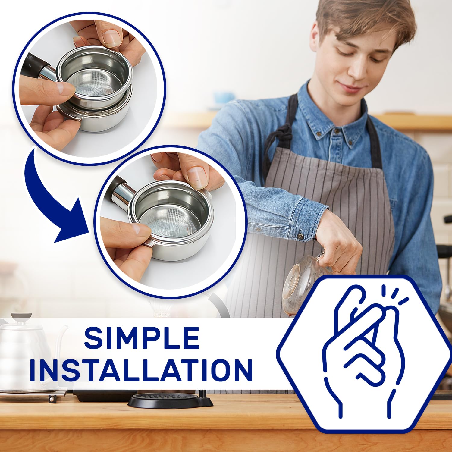 Filtro Caffè Gaggia Monteral - Ø68mm Per 1 Tazza, Acciaio Inox, Garanzia 10 Anni - Foto 11