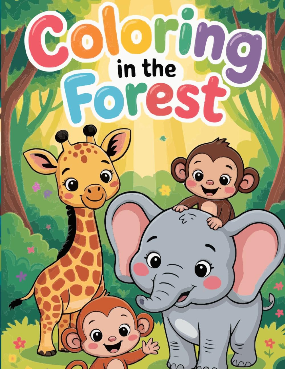 Coloring in the Forest: animal coloring book for children