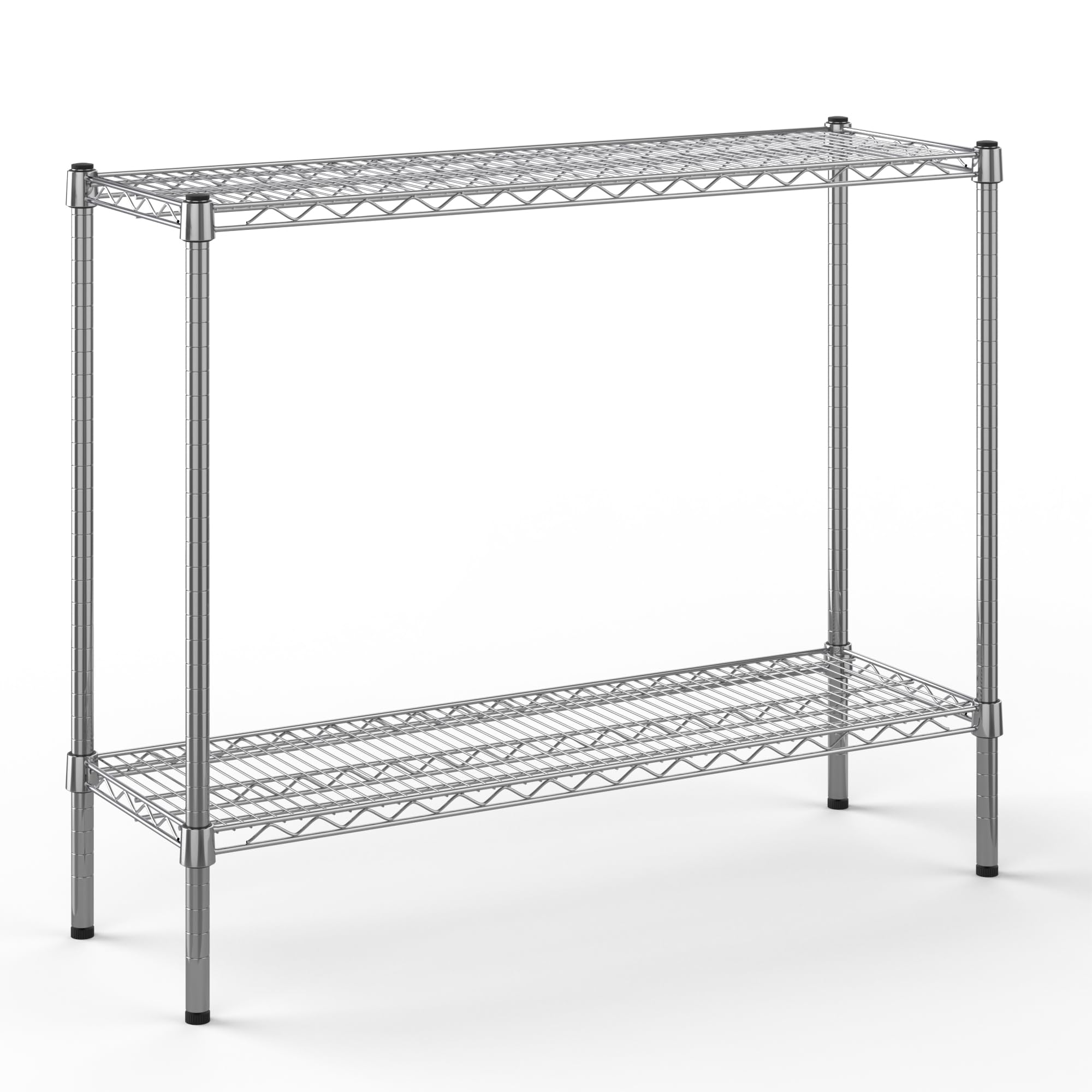 14" Deep x 42" Wide x 34" Height Wire Shelving Kit | 2-Tier | NSF Commercial Storage Rack Unit
