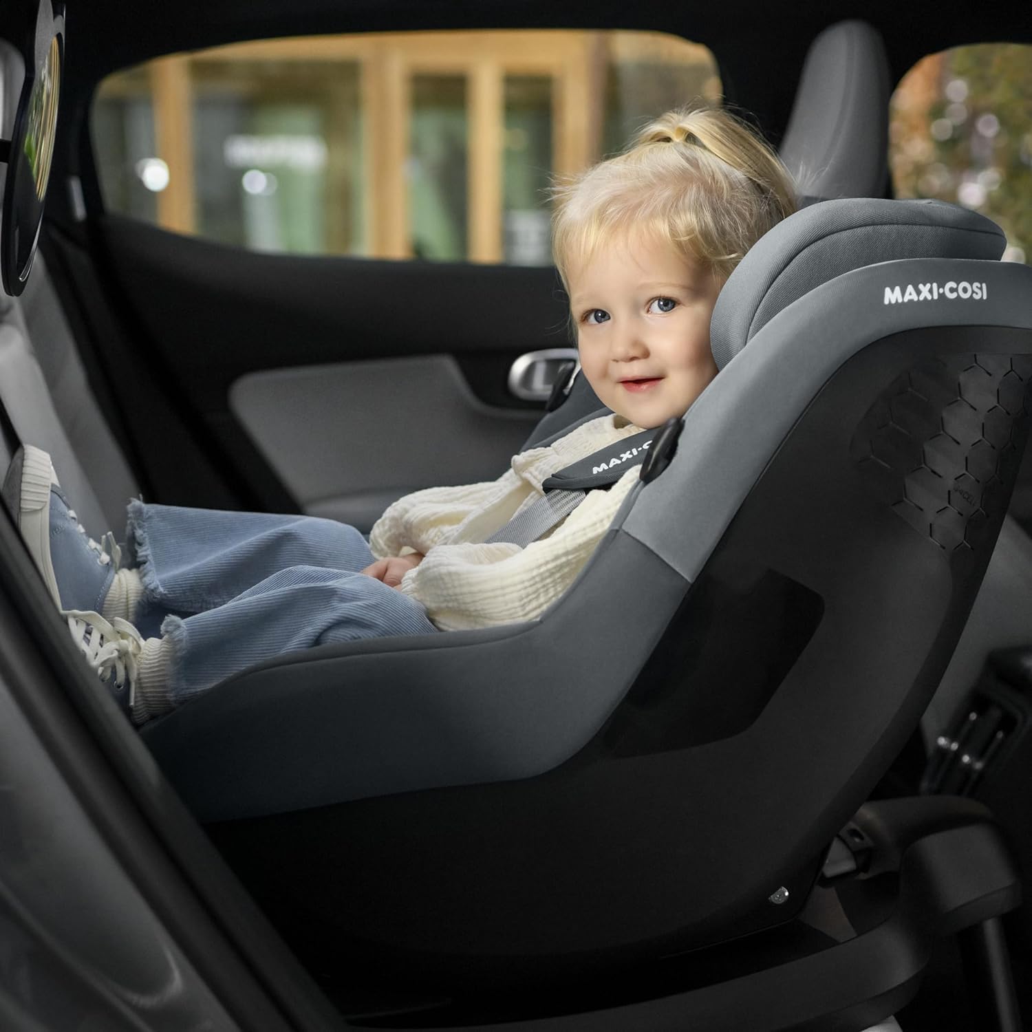 Maxi-Cosi Pearl S i-Size, Seggiolino Auto per Bambini 3 mesi-4 anni, 0-18 kg, 61-105 cm, Seggiolino Auto Neonato Reclinabile 5 Posizioni, Cinture Easy-in, Protezione G-CELL, Tonal Graphite