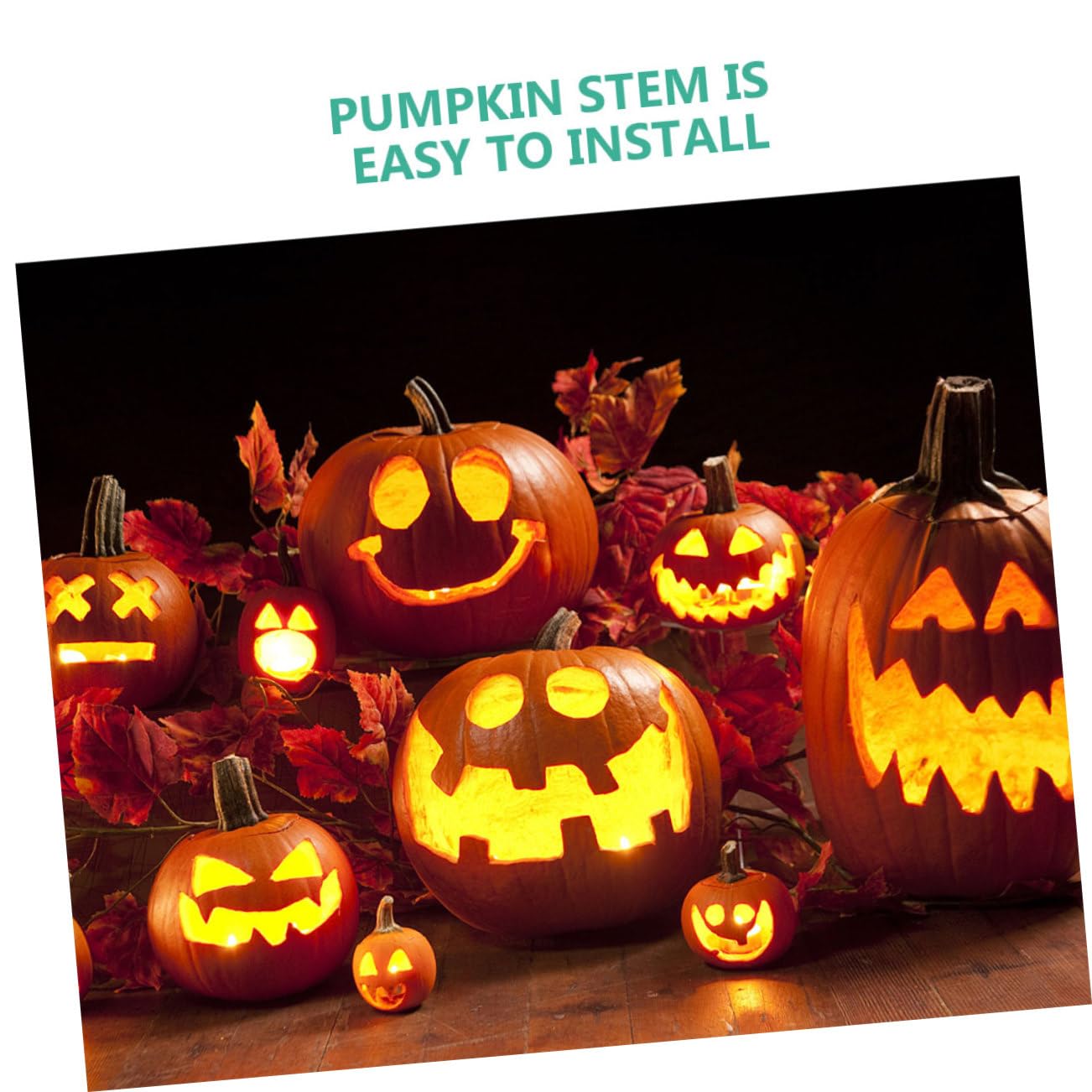 320 tiges de Citrouille artificielles pour décoration d'halloween, poignées de Citrouille en Plastique pour Bricolage sur Le thème des récoltes d'automne et Fausses tiges.