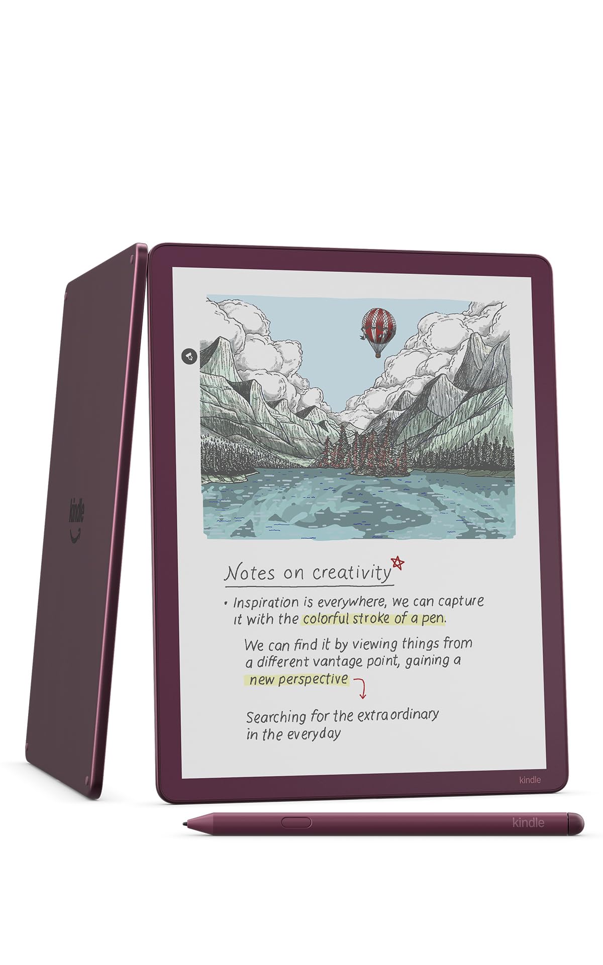 Amazon Kindle Scribe Colorsoft 64 GB (newest gen) — 11” paper-like colour display with front light — Thin, light, powerful — Write in the built-in notebook, documents and books - Fig
