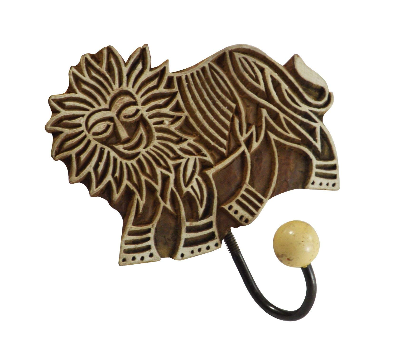 Blocs en bois motif lion tampon encreur textile bloc impression scrapbooking loisirs