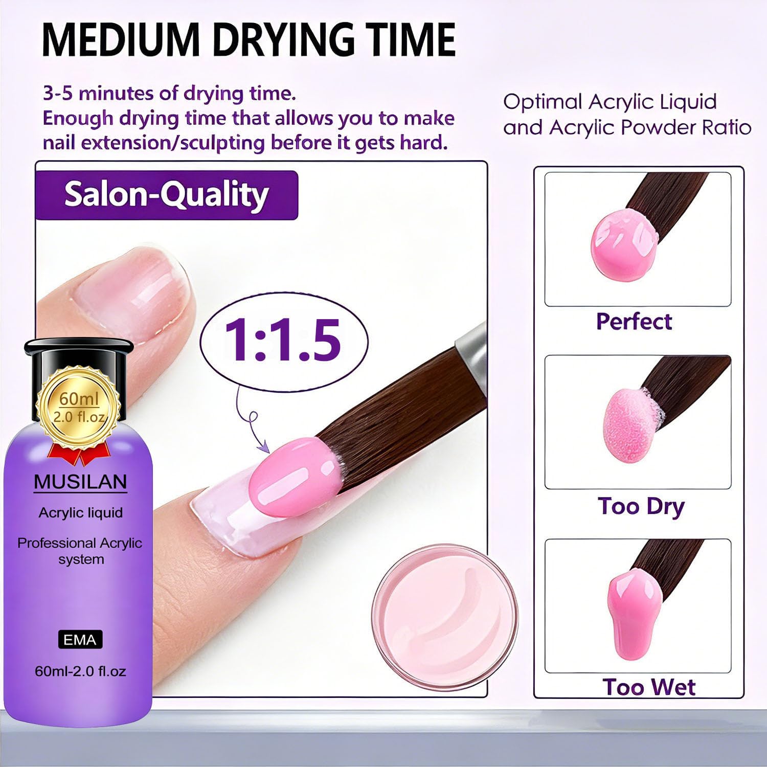 MUSILAN Acrylic Liquid Monomer 180 ml
