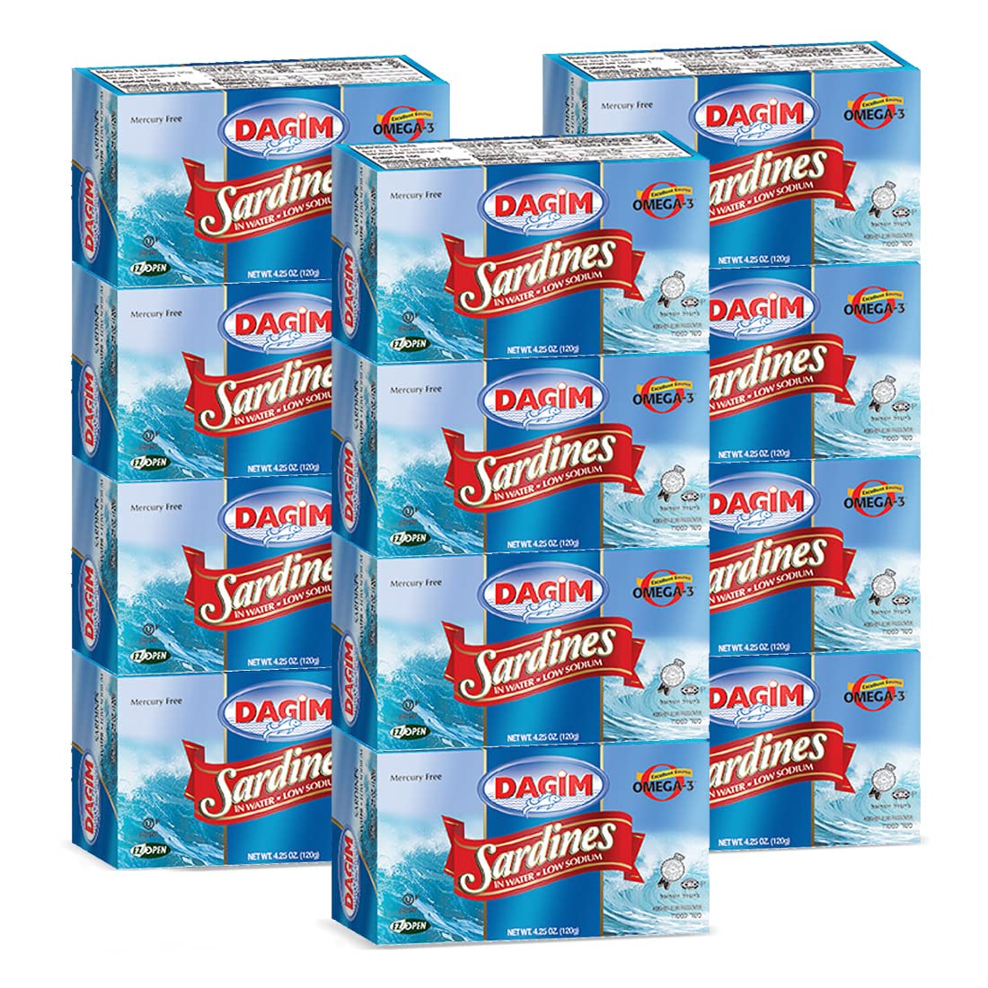 Dagim Sardines in Water Low Sodium Canned Sardine Fish