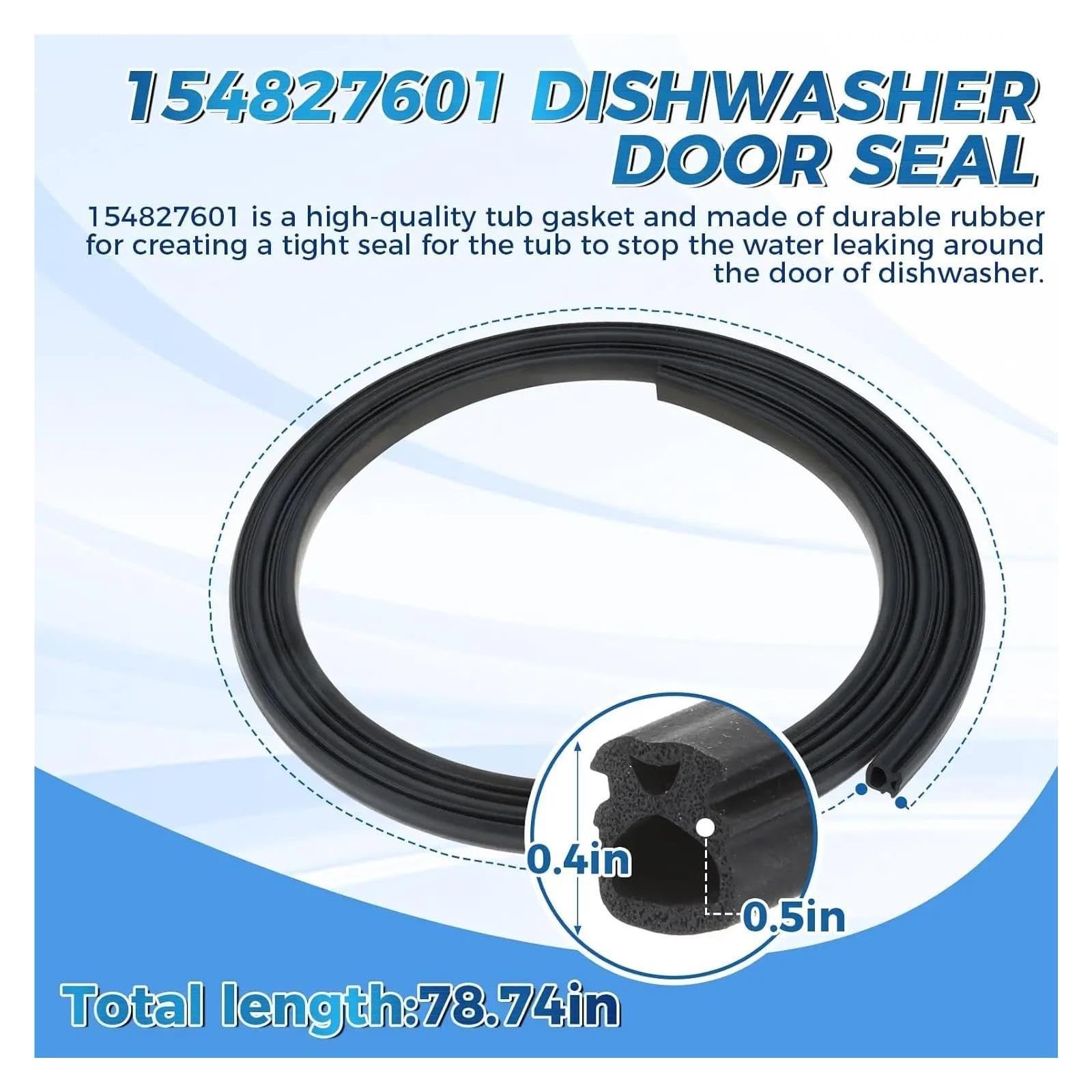 Guarnizione Vasca E Fondo Porta 154827601, Compatibile Per Frigidaire