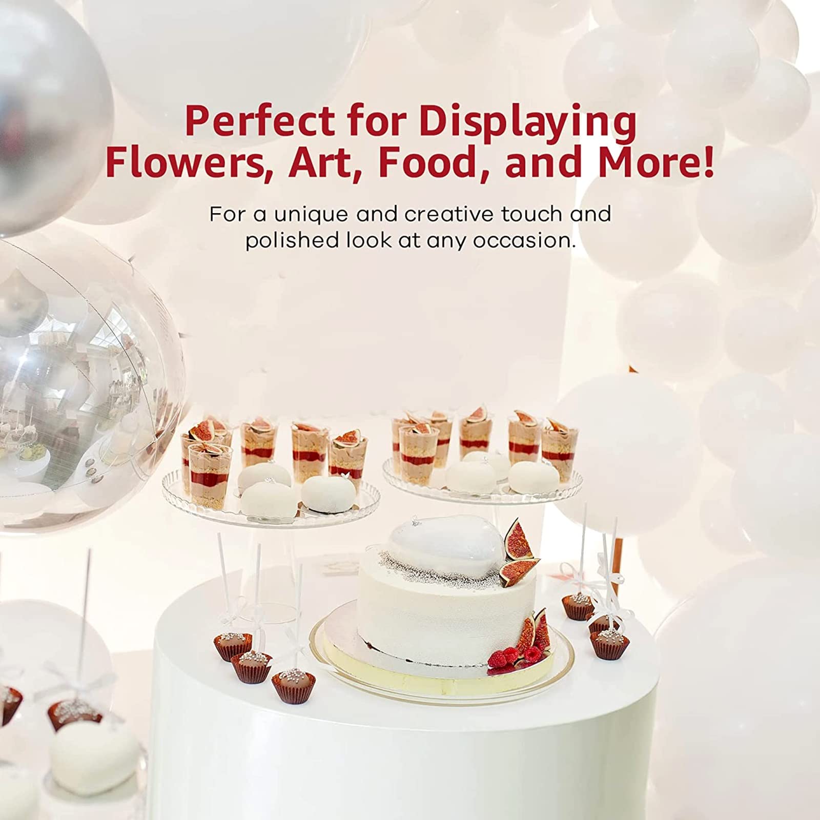 Soportes de Pedestal cilíndricos de 5 uds para Fiestas, baratijas de cumpleaños para Bodas, Velas de Flores, Decoraciones para Fiestas de Mesa de postres(Gold,Square Tube 5Pcs)