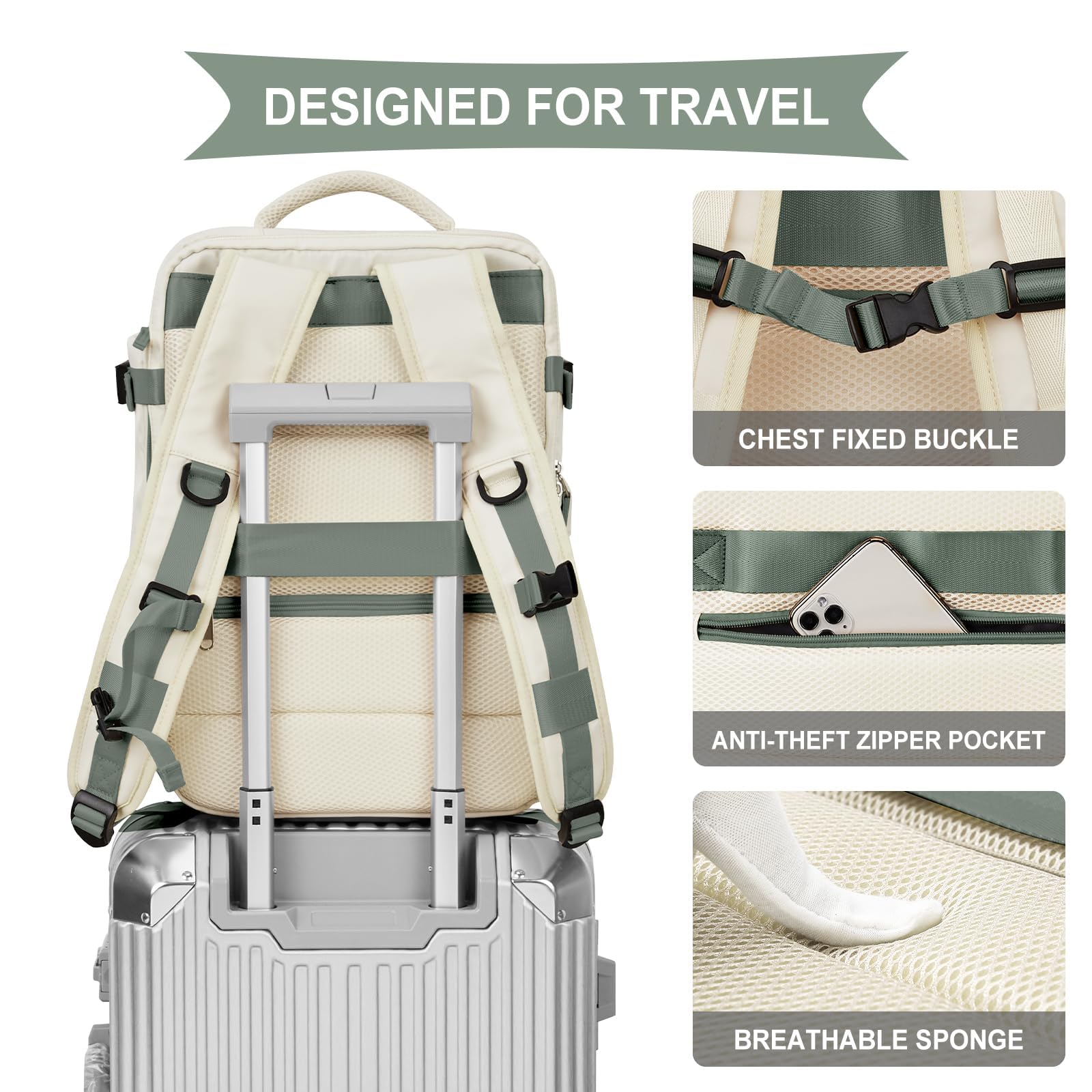 SZLX Zaino Ryanair 40x30x20 Sottovuoto Bagaglio a Mano 40x20x25 Donna Zaino da Viaggio 40x30x20 Wizzair Borse da Cabina per Easyjet 45x36x20 Uomo per Laptop 14 Pollici con Porta USB e Porta Scarpe
