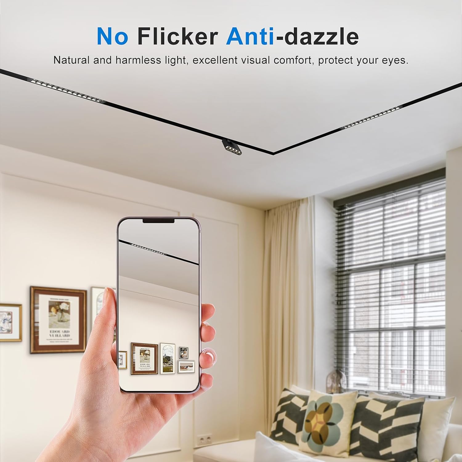 SCON XTB106-24SD 24V Magnetic LED Lamp Head for Recessed/Ceiling/Pendant Track Lighting System, Linear Spotlight Ceiling Wall Light (15W/3000K-Warm White/30°/Ra85/Support Dimming)