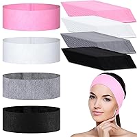 Vista 8 de 128 diademas faciales desechables de spa no tejidas, banda para el cabello suave para el cuidado de la piel con cierre conveniente para mujeres