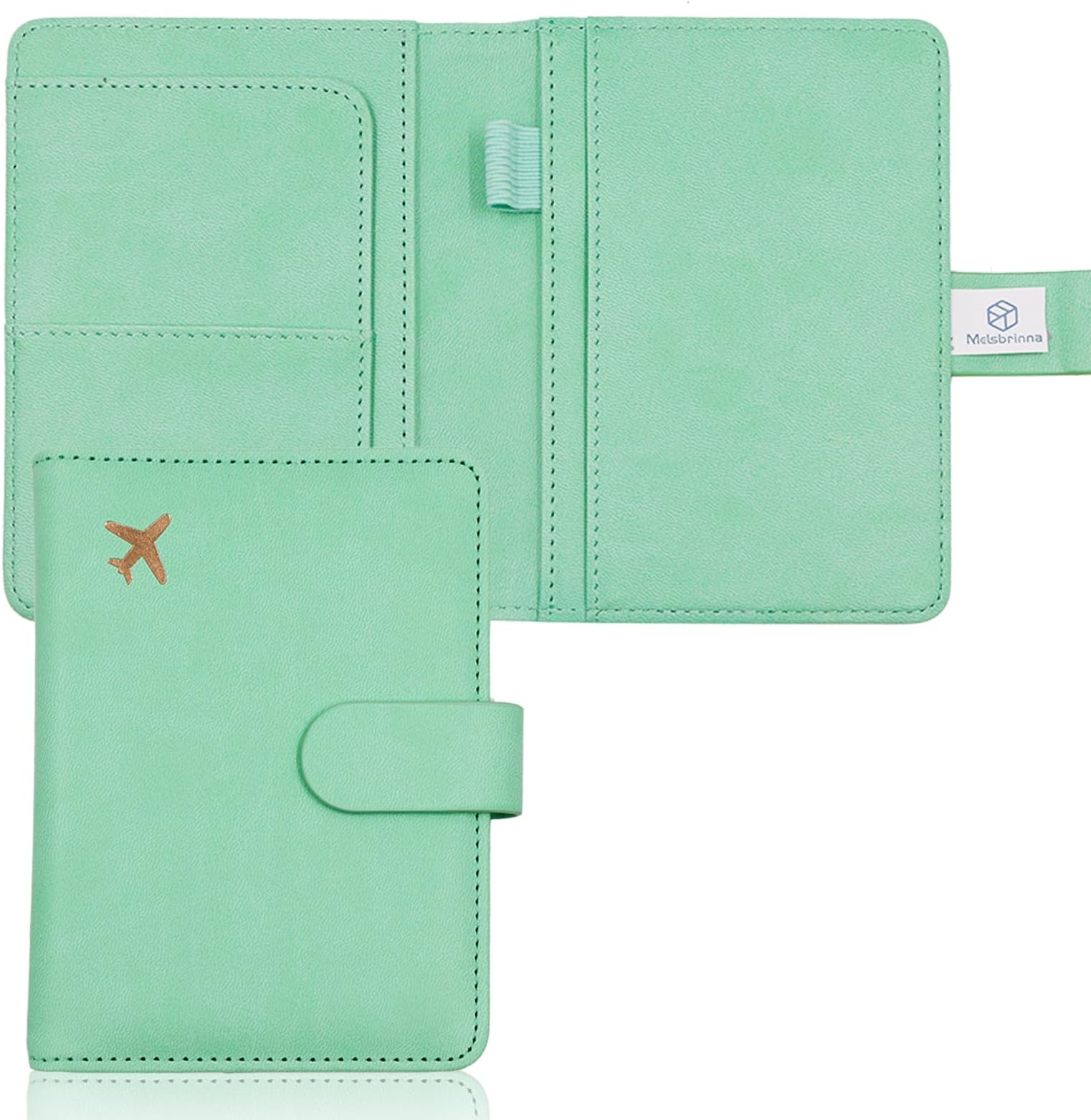 Premium Leather Passport Holder Covers Case, Waterproof Rfid Blocking Travel Wallet Passport Holder with Pen Holder, Cute Passport Book for Women/Men