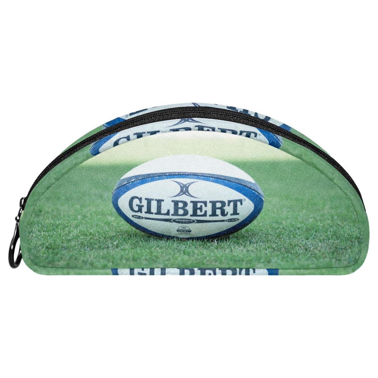 Pencil Bag Rugby On The Grass Soft Zipper Pouch Pencil Organizer Makeup Bags