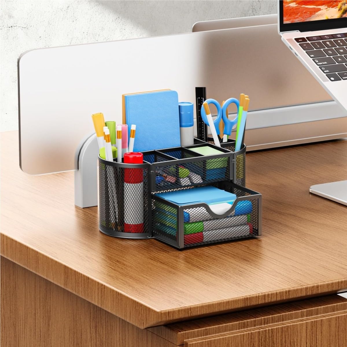 Porta Penne Cancelleria Organizer da Scrivania in Rete con Cassetti Portapenne 9 Scomparti for Forniture for Ufficio Portapenne Sale Studio