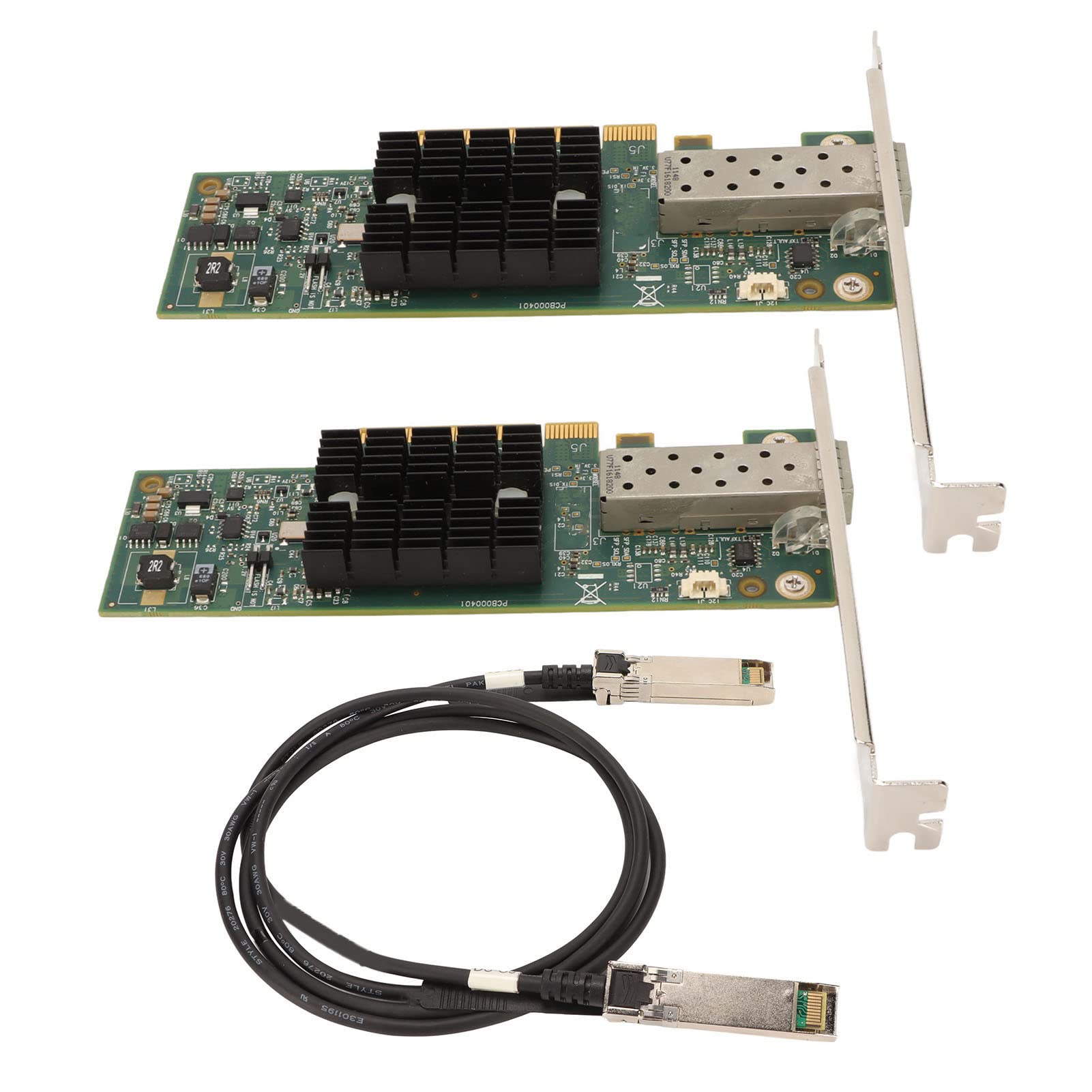 Yctze 2 szt. Karta MNPA19 10 Gb SFP+ PCIe z Kablem do Konwersji o Długości 3,28 Stopy, Szybkie Komputery i Systemy Ethernet 10 Gb/s, Kompatybilna z Modelami 2003/2008/2012/2016, świetne Centra