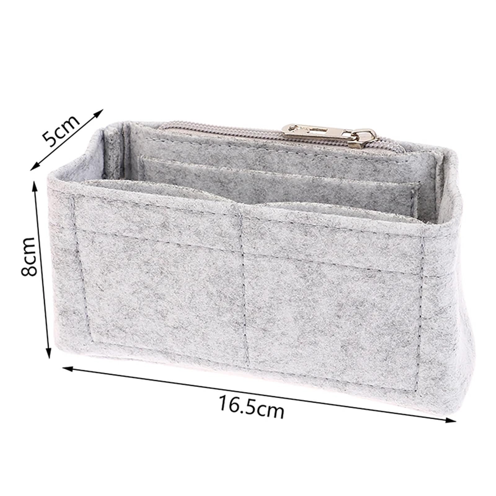 5 uds Organizador de Bolsas for Mini Bolsa de Almacenamiento, Bolsa con Forro, Bolso de Fieltro, Bolso con Forro, Bolsa de vejiga Interior de Fieltro(Brown)