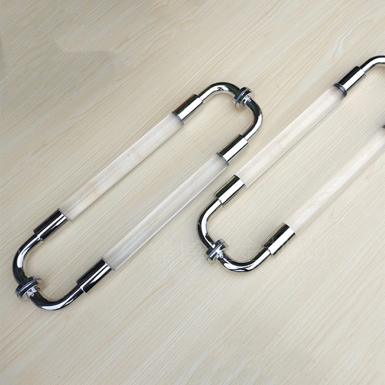 Manija de Acero Inoxidable para Puerta corrediza de Vidrio - Tirador de acrílico Transparente de Doble Cara para Entrada, mamparas de Ducha, herrajes para Puertas Principales - Diseño durade