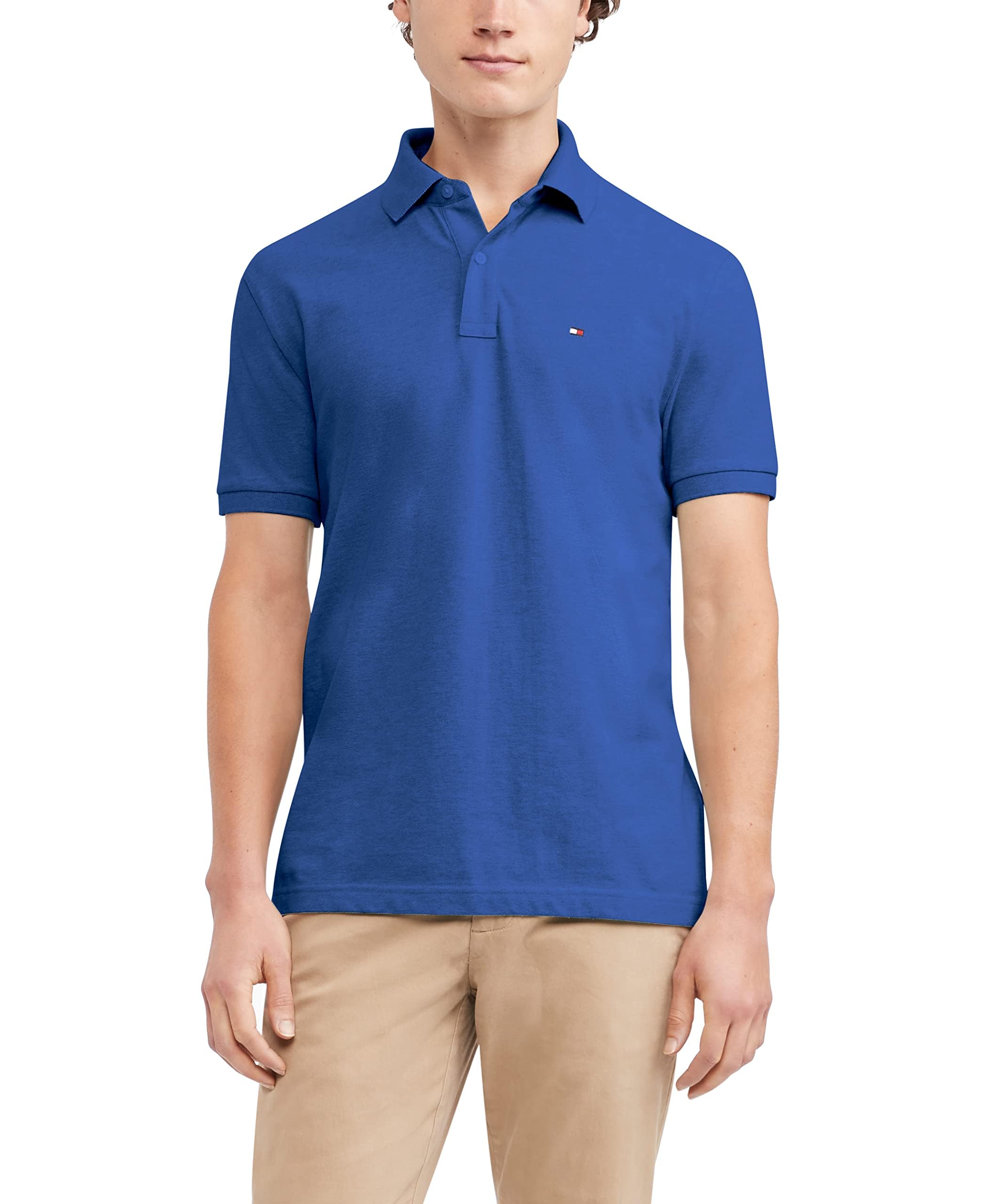 Tommy Hilfiger Mens Short Sleeve Cotton Pique Polo Shirt in Regular Fit