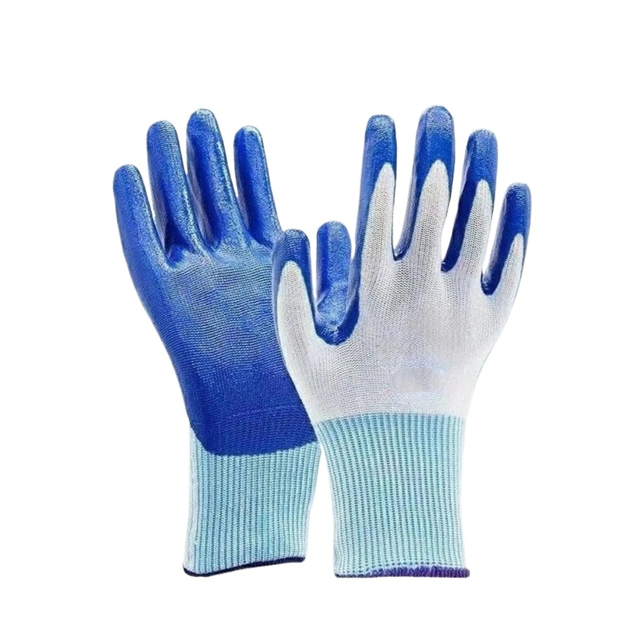 Genérico Compatible con 12 pares de guantes de trabajo de nitrilo espesado | Guantes de protección laboral antideslizantes for manipulación en obras de construcción.