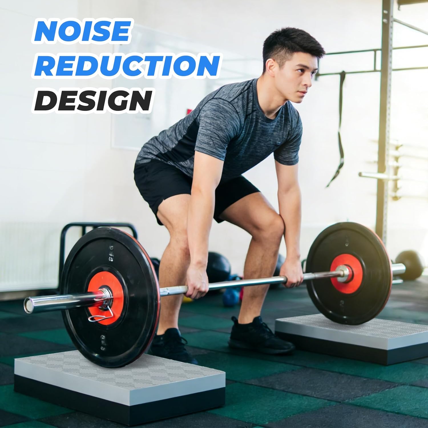 Colaxi 2Pcs Weightlifting Crash Drop Pads,Deadlift Weight Cushion Nonslip Shock Absorbing Silence Mats,Floor Protection for Training