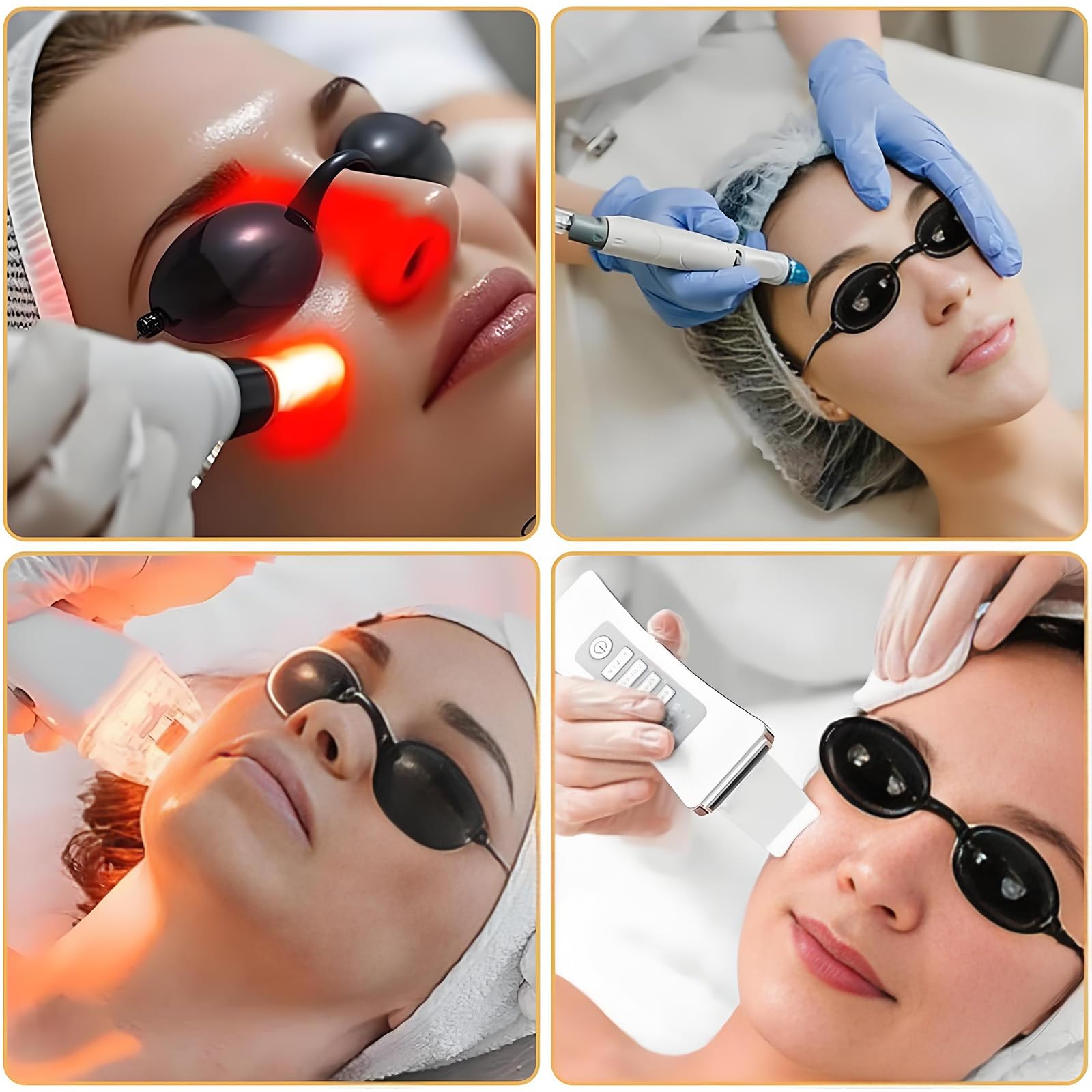 3 Pezzi Occhialini Solarium in Silicone Nero, Occhiali Protettivi per Raggi UV e Luce Infrarossa, Maschera Occhi con Fascia Regolabile per Abbronzatura, Casa e Centro Estetico