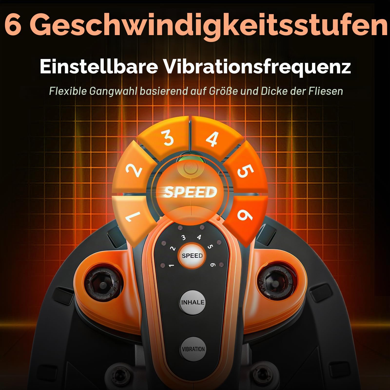 Bonvoisin 2-in-1 Akku-Fliesenvibrator & Saugnäpfen 400kg Adsorption (EU)