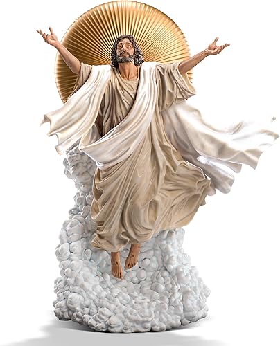 Estatua premium de la Ascensión de Jesucristo de 27 pulgadas Edición de bata blanca a escala 14