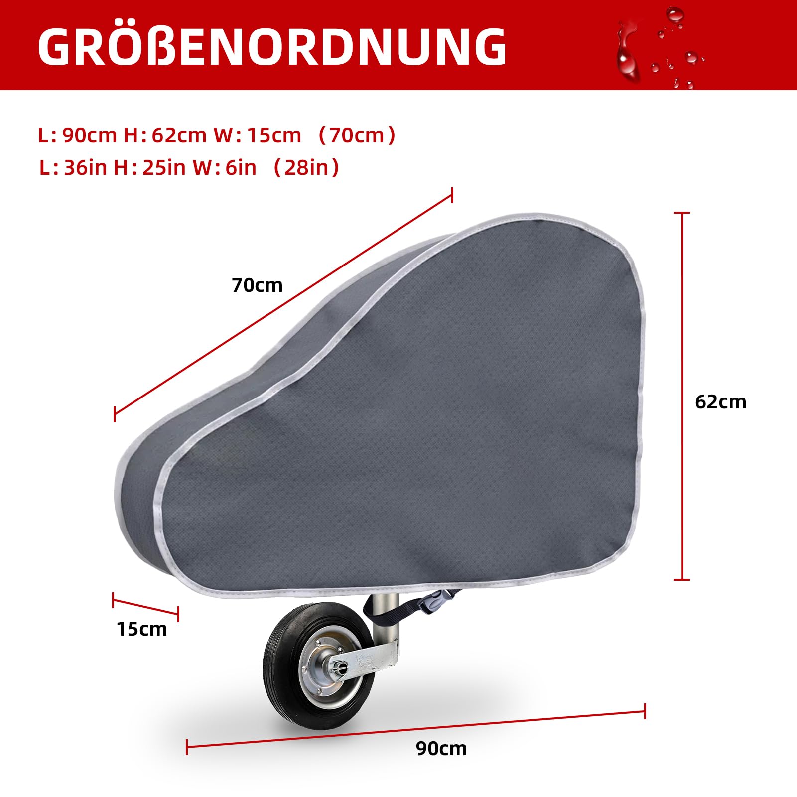 Housse De Corde À Linge Rotative Imperméable Avec Fermeture Éclair