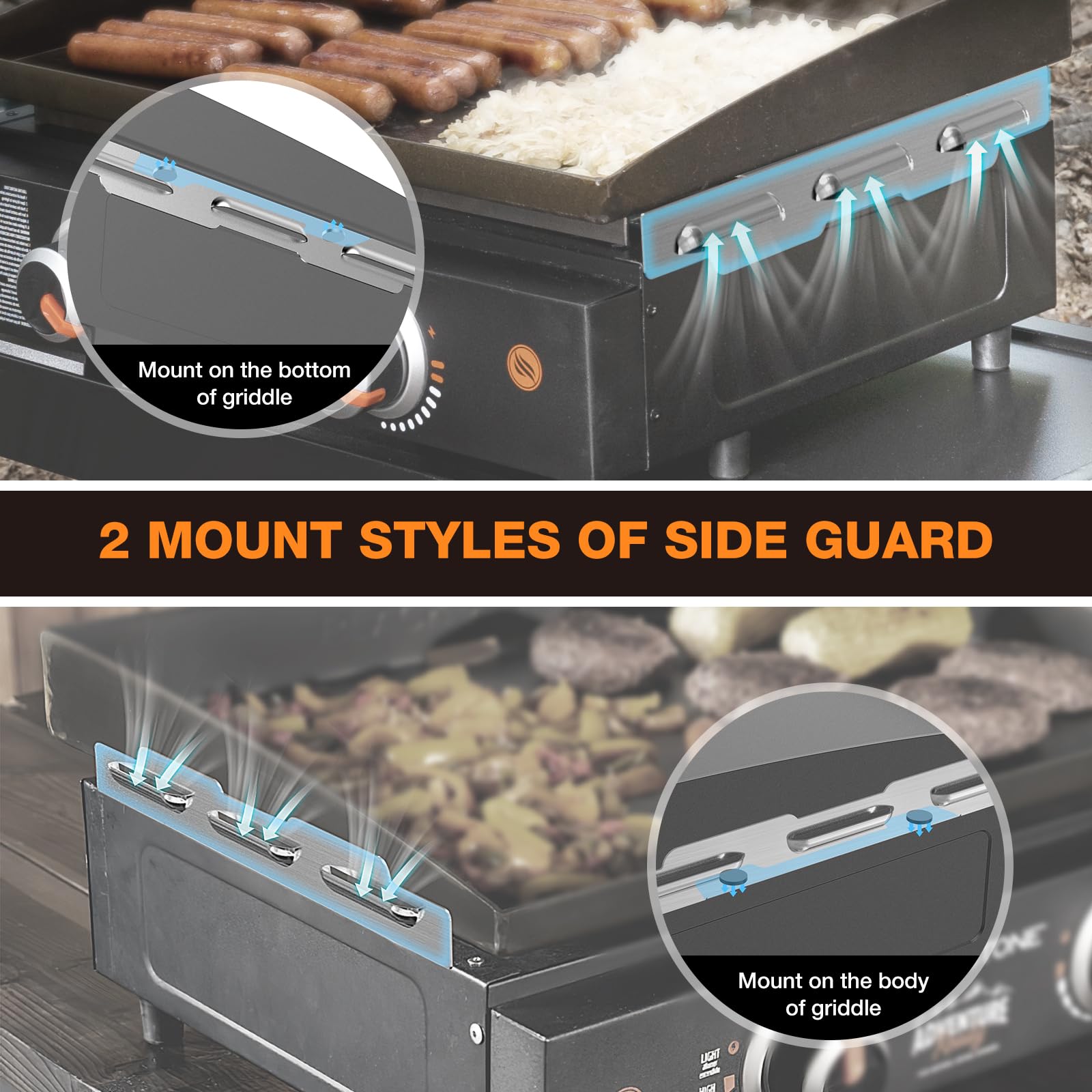Pare-vent Magnétique En Acier Inoxydable Pour Plancha Blackstone - Lot De 4 - Accessoire Camping Et Jardin