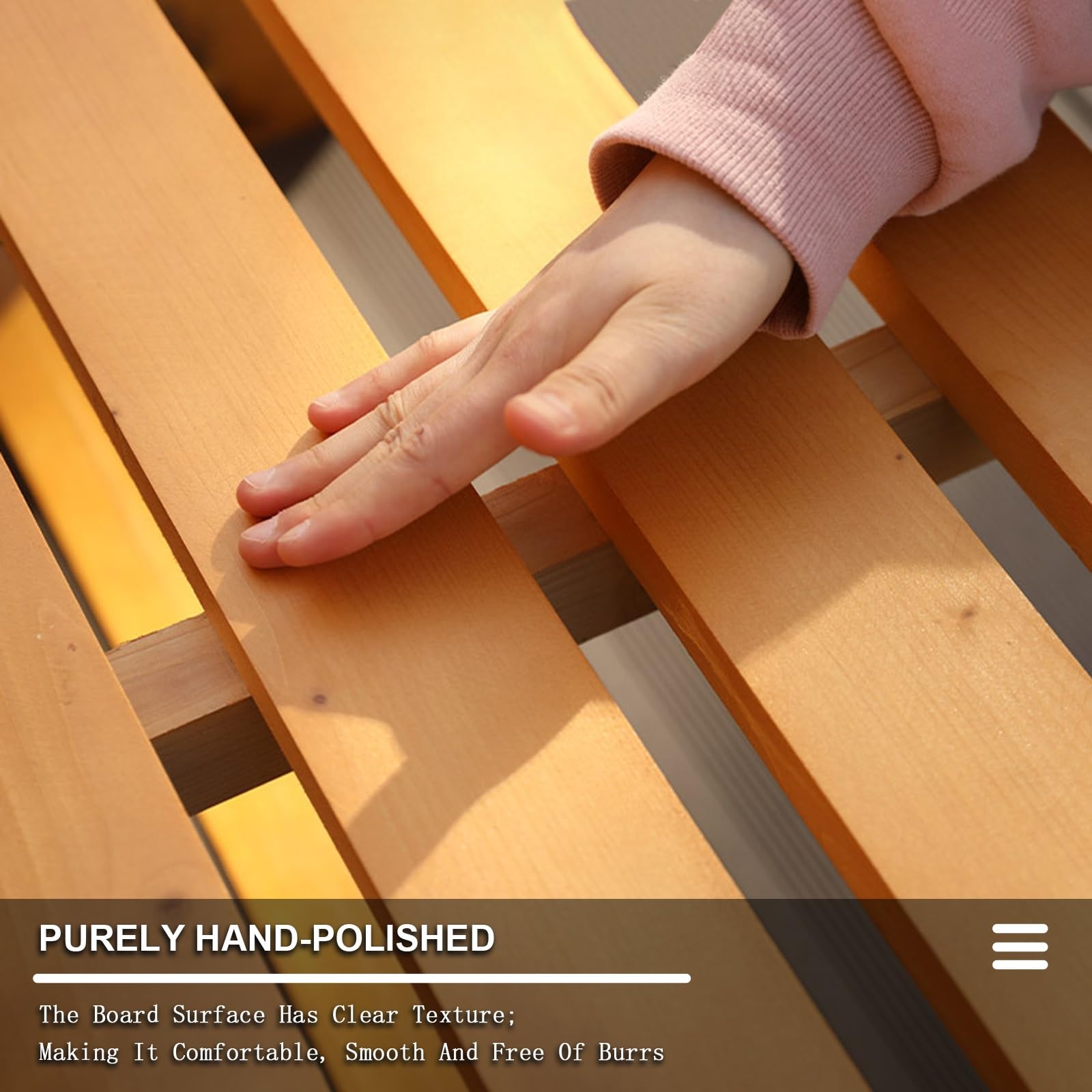 Panca Legno Esterno, Panche da Esterno con Doghe, Panchina da Giardino per Esterni per Patio, Giardino, Balcone, Cortile, Blu, Marrone, Bianco, Giallo Opzionale(White,120cm/47in)