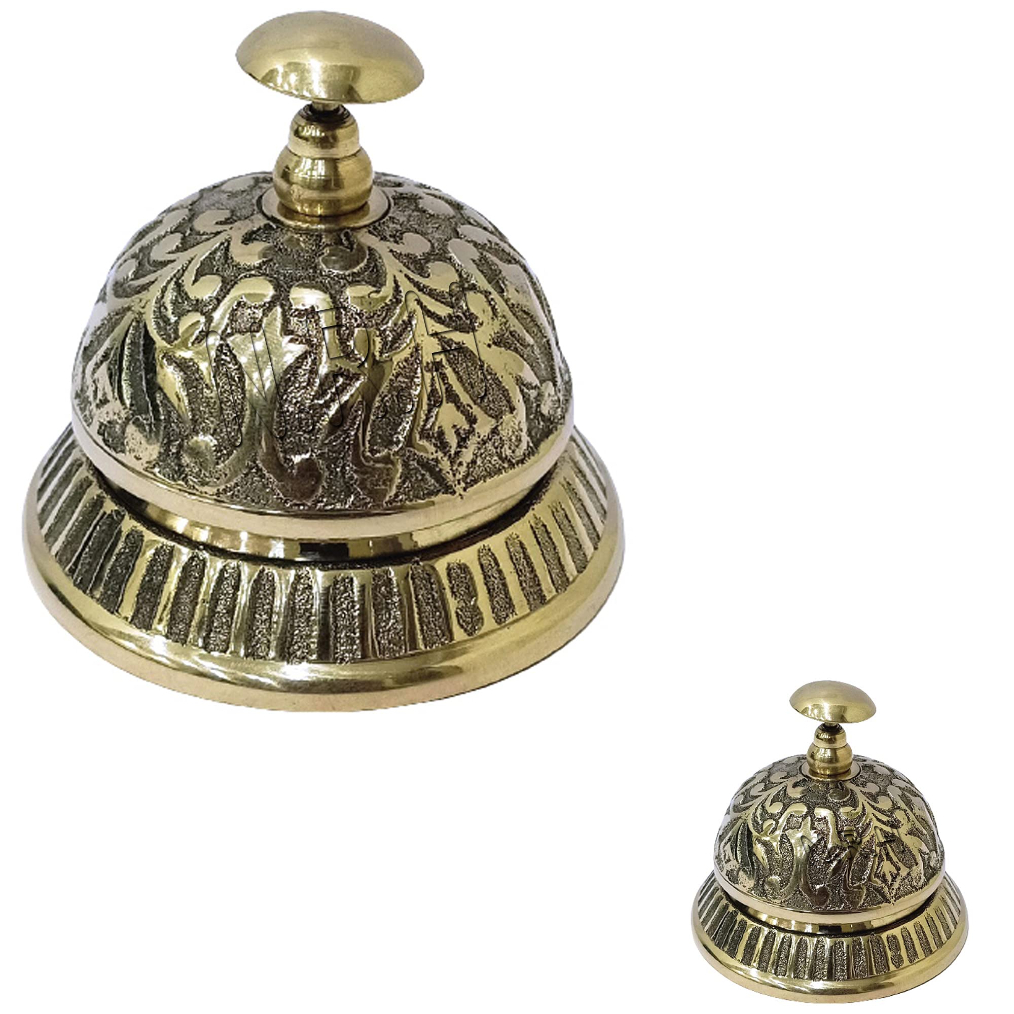 Antike Messingglocke nautische Tischglocke Hotel Theke Tischglocke 7,6 cm Geschenk Artikel